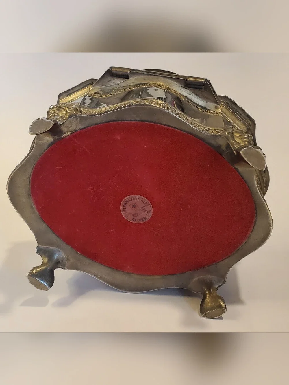 Vintage Silver Claw Foot Jewelry Box